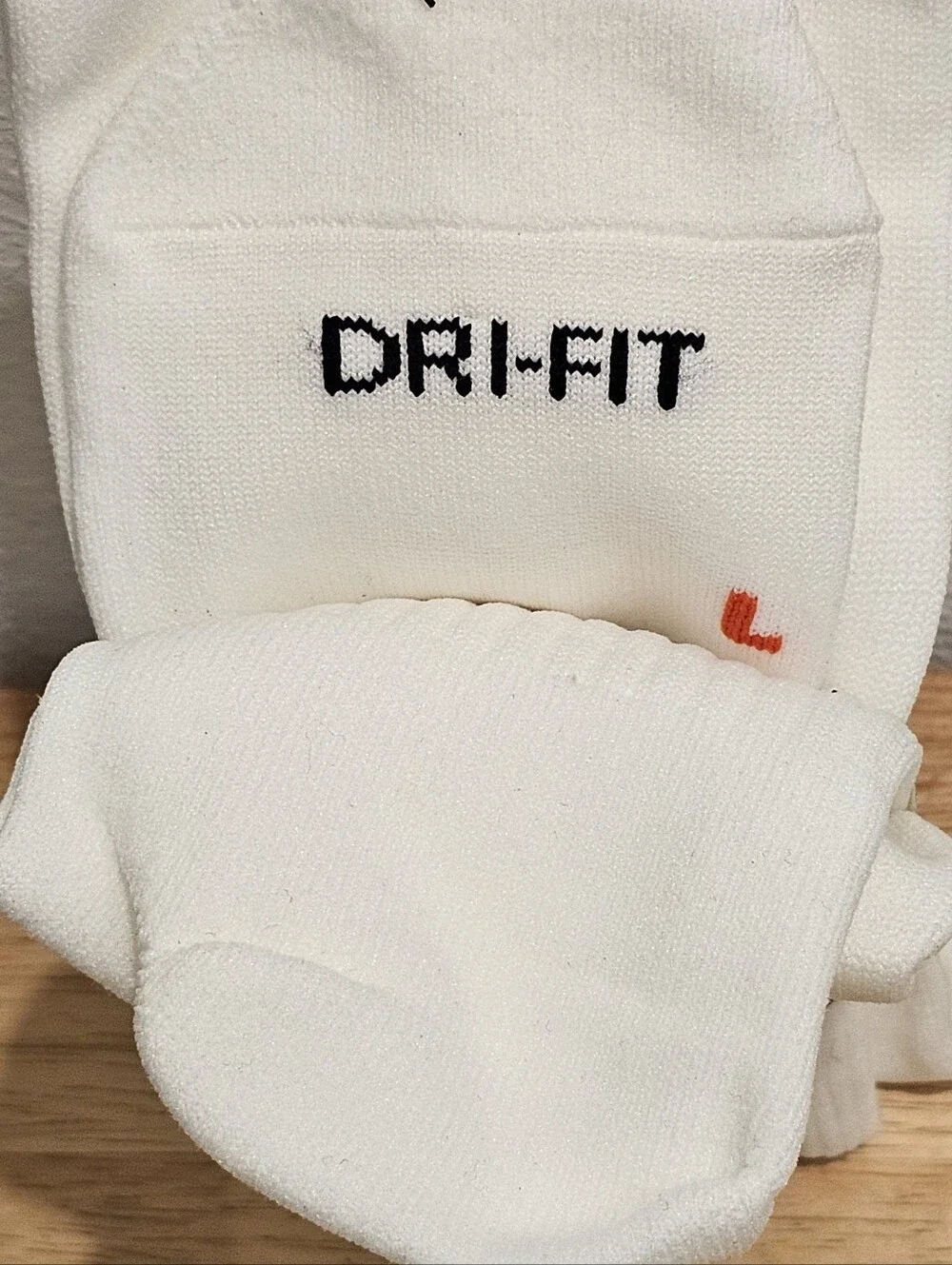 Nike Soccer Socks White OTC Knee High Large NIP Minor Storage Flaw